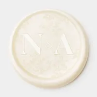 Delicate wildflower Wedding Couple Monogram Wax Seal Sticker