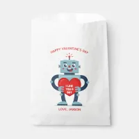 Thumbnail for Robot Heart Cute Personalized Valentine Favor Bag