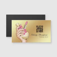 Pink and Gold Makeup Artist QR Code