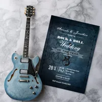 Rock n' Roll Retro Vintage Wedding Invitation