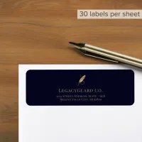 Gold Quill Return Address Labels