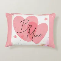 Cute Hearts Be Mine Valentines Day Accent Pillow