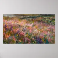 *~* TV2 Ethereal Wild Flowers Pond Lily Pads 16:9 Poster