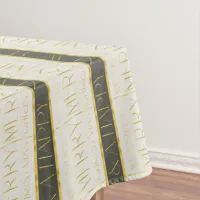 Green Gold Christmas Pattern#35 ID1009 Tablecloth