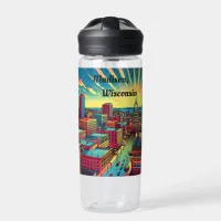 Madison, Wisconsin Skyline at Sunset Personalized Water Bottle