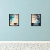 Set of 2 Abstract Coastal Decor Art Prints