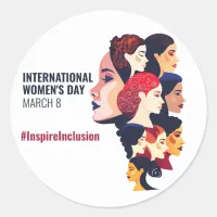 International Women's Day | IWD March 8 Classic Round Sticker