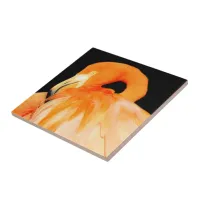 Stunning Flamingo Bird in the Summer Sun Ceramic Tile