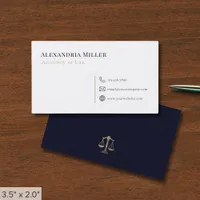 Modern Minimalist Attorney at Law Business Card