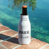 Bride Tribe Black And White Bachelorette Party Bottle Cooler
