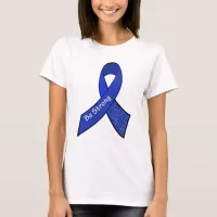 Stay Strong ME/CFS Warrior Blue Awareness Ribbon T-Shirt