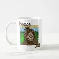 Peace Out | Bigfoot Sasquatch Pop Art Coffee Mug