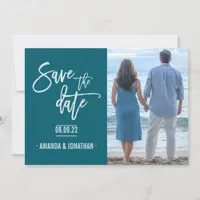 Oceanside color Beach Wedding Save the Date photo