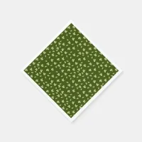 Forest Simple Green Leaf Pattern Joint Baby Shower Napkins