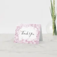 Pink Hydrangea Watercolor Sympathy Thank You