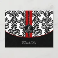 red damask ThankYou Cards