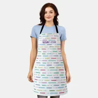 Pastel stripes and dots pattern apron