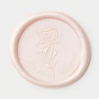 Single Rose Live Love Wax Seal Sticker