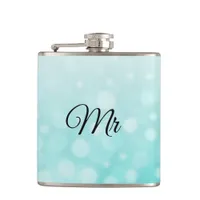 Mr Groom or Husbands Teal Flask