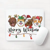 Merry Woofmas Typography Mousepad