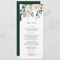 Emerald Greenery Wedding Elegant Menu