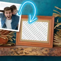 Light Wood Frame Image Add Your Photo Plaque