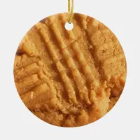 Funny Peanut Butter Cookie Pun Christmas Ceramic Ornament