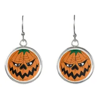 Halloween Scary Creepy Pumpkin Face Earrings