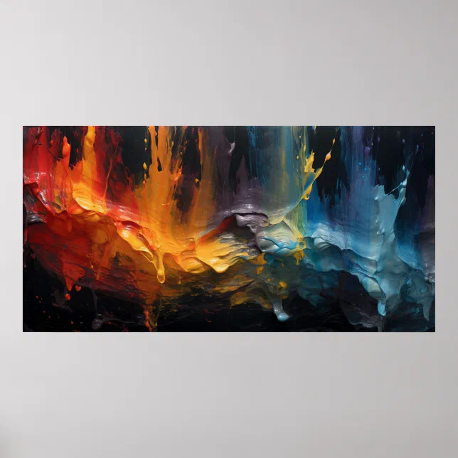 Cresting Wave oil painting Poster