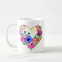 Floral Heart with Daughter Quote Coffee Mug