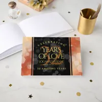 Elegant 32nd Bronze Wedding Anniversary Foil Guest Book