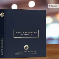 Navy Blue Gold Estate Planning 3 Ring Binder