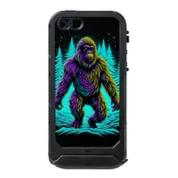 Sasquatch Bigfoot in Teal and Black  Waterproof Case For iPhone SE/5/5s