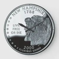 Faux New Hampshire State Quarter Clock