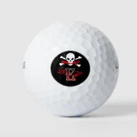 Jolly Roger E Monogram Initial Golf Balls