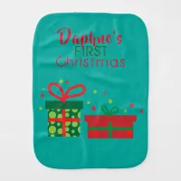 Cute Custom Festive Holidays Christmas Gift Boxes  Baby Burp Cloth