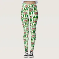 Funny Chillin with Gnomies St Patricks Day Leggings