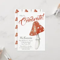 Cute Woodland Red Mushroom Invitation