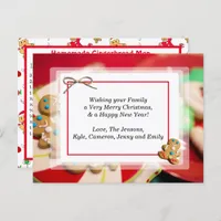 Gingerbread Man Cookie Christmas Recipe Christmas Postcard