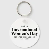 Happy International Women's Day | March 8th Button Keychain