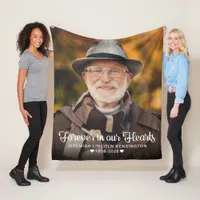 Forever in our Hearts Photo Memorial Fleece Blanket