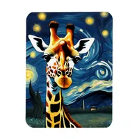 Giraffe in the Starry Night Magnet