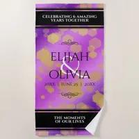 6th 33rd 47th 48th Amethyst Wedding Anniversary Beach Towel