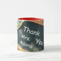 Thank you Mug for Teacher with Vintage Chalkboard