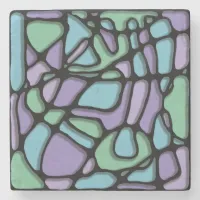 Neuroart Stained Glass Stone Coaster