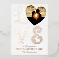 Love is all you need Valentine's Day Foil Card