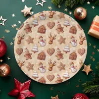 Gingerbread Cookies Christmas Paper Plates