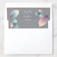 Ethereal Beauty Soft Tone Whimsical Pastel Leaves Envelope Liner