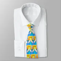 Valentine Whopping Cranes in Love Heart Neck Tie