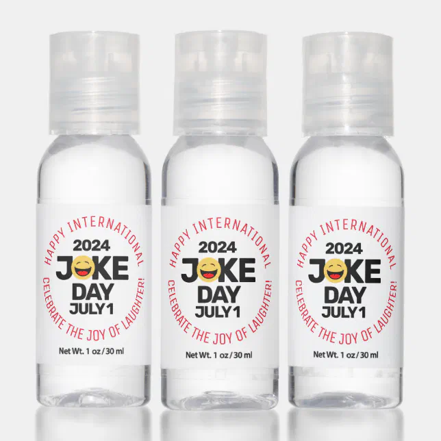 International Joke Day Laughing Face Hand Sanitizer